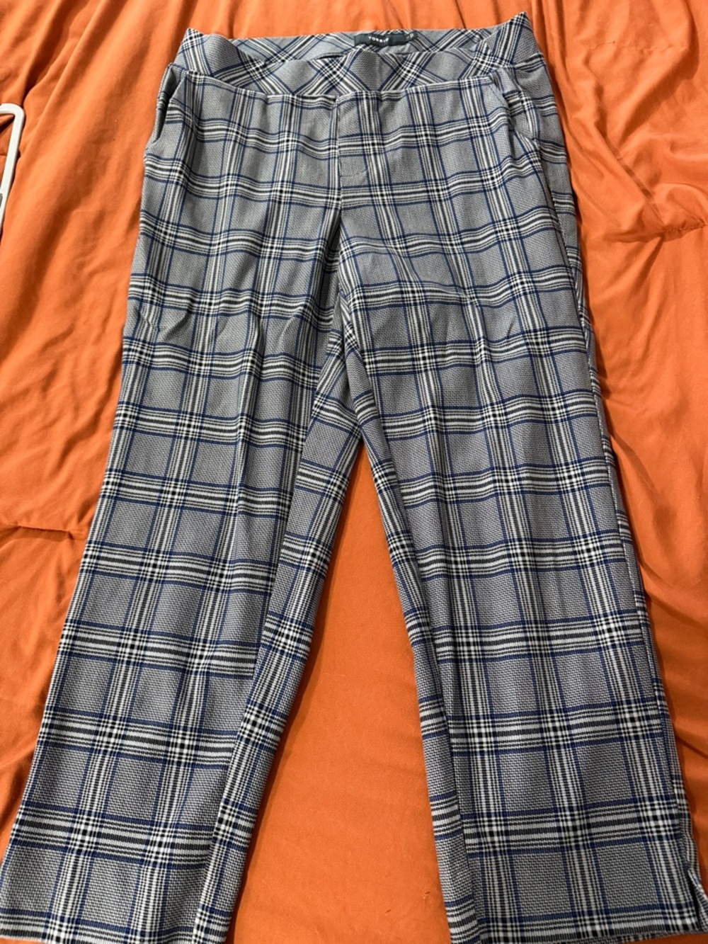 torrid Gray Plaid Womens Dress Pants with Navy Windowpane